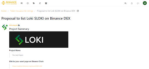 , How To Vote For Loki on Binance DEX